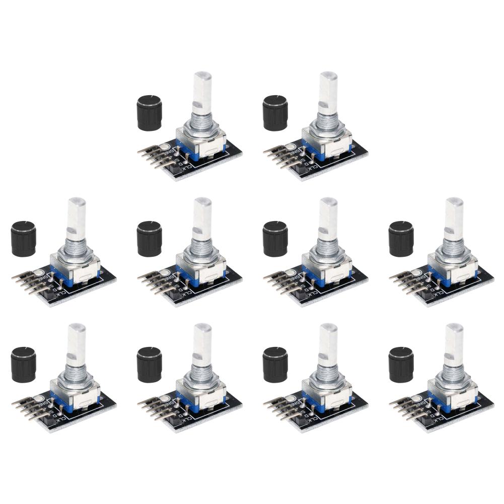 1-10PCS 360 Degree Rotary Encoder Module KY-040 Brick Sensor Development Board with Knob Cap Potentiometer KIT DIY for Arduino