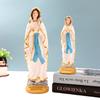 New Resin Virgin Mary Statue Handmade Crafts Gift Blessed Virgin Mother Mary Sculpture Jesus Religious Statue Desktop Ornament