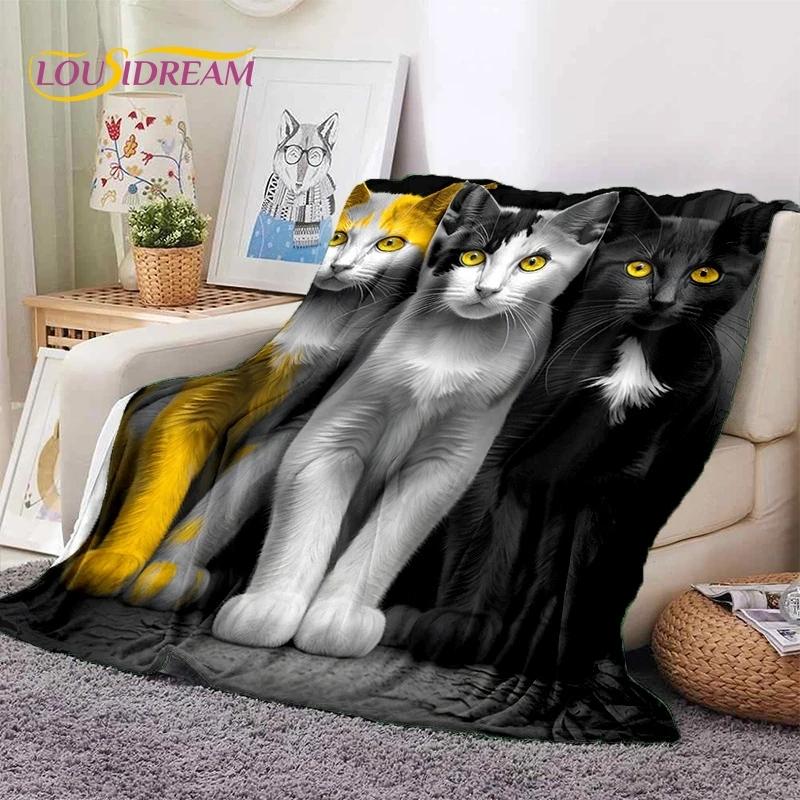 Persian Cat,Cute Calico Cat,Ragdoll Cartoon Soft Flannel Blanket for Beds Bedroom Sofa Picnic,Throw Blanket for Outdoors Leisure