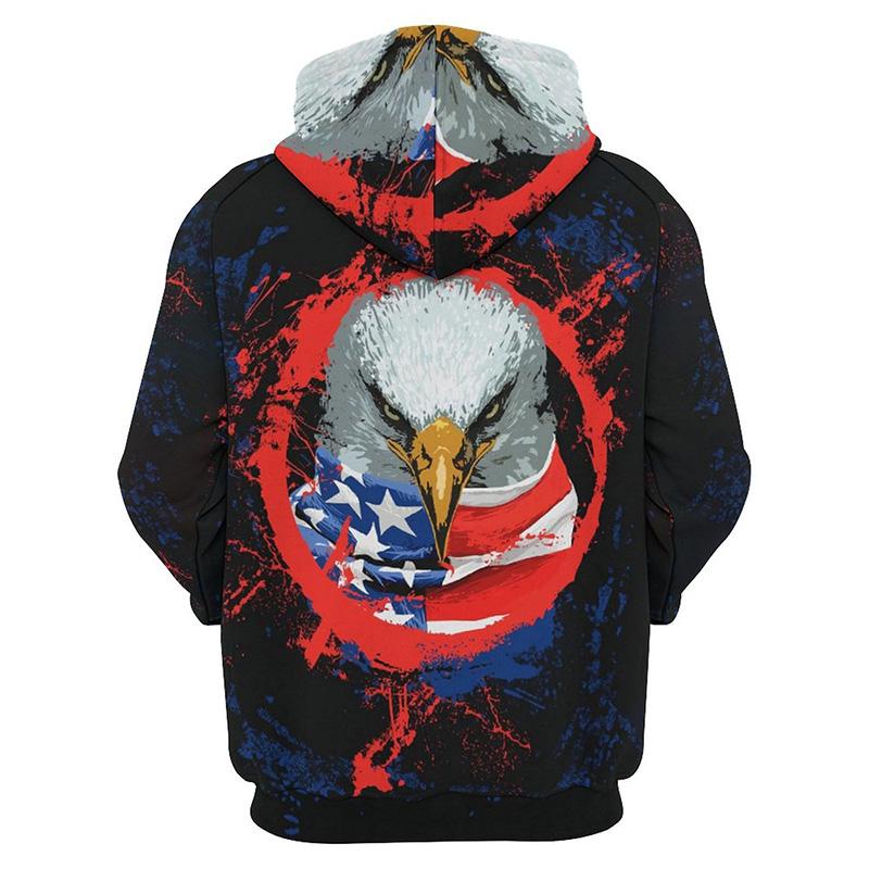 America Eagle Graphic Hoodie Męska odzież 3D Hawk Emblem Printed Nowość w bluzach z kapturem Kobiety Harajuku Fashion y2k Pullover Hooded Hoody