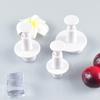 3 Stück/Set Rosenblatt Keksausstecher DIY Kuchen Keksform Stempel Blätterform Kunststoff Ausstecher DIY Zuckerguss Kuchenwerkzeuge