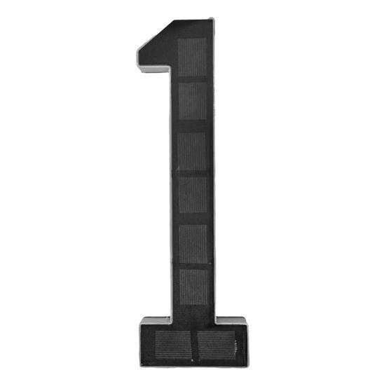 Solar House Number Sign 9-Inch LED Backlight Address Sign Auto On/Off Waterproof Solar LED Number Pendant No-Drill Installation Modern Address Plaque