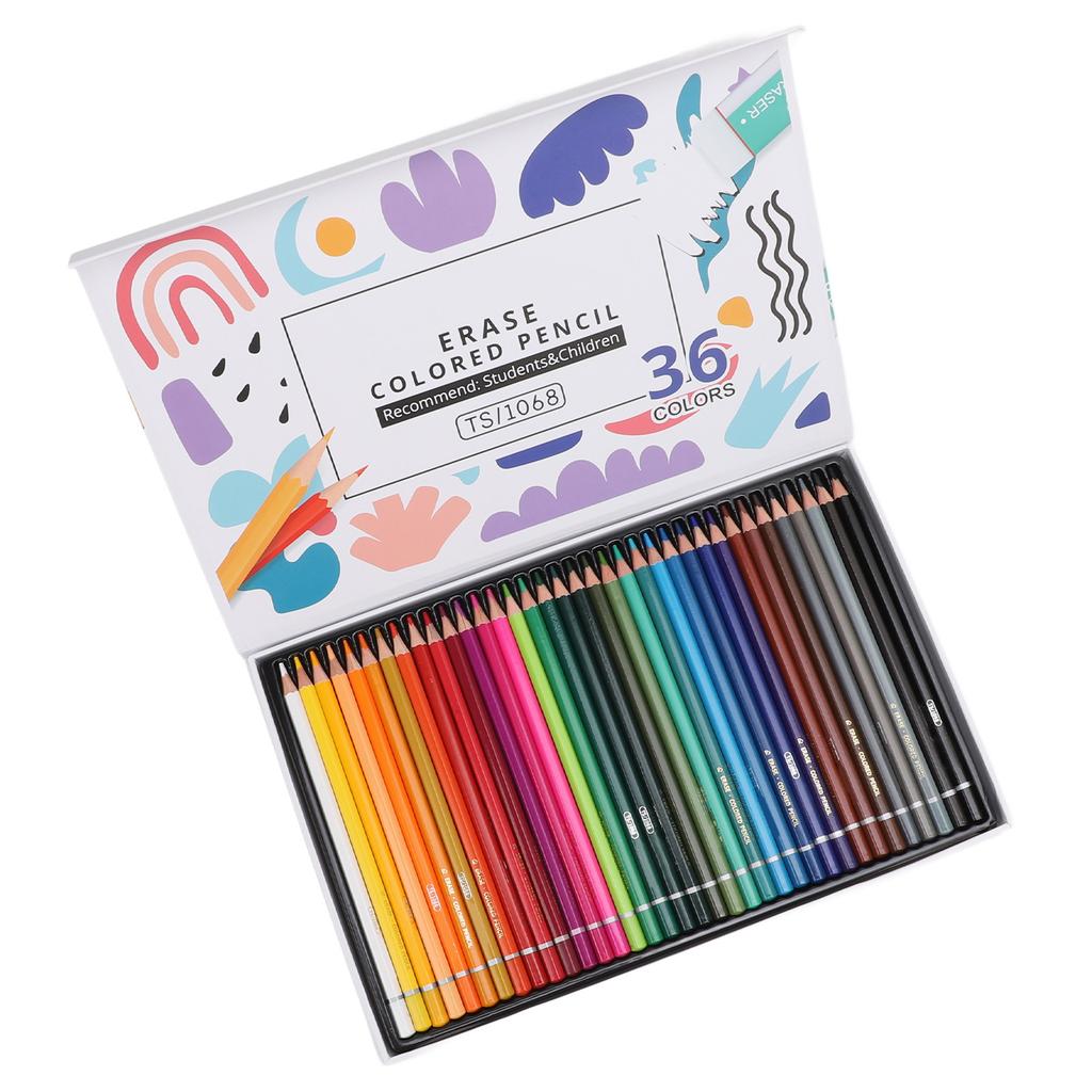Erasable Colored Pencils 36 Colors Kids Adults Bulk Set for Students Art Drawing Doodle Colour
