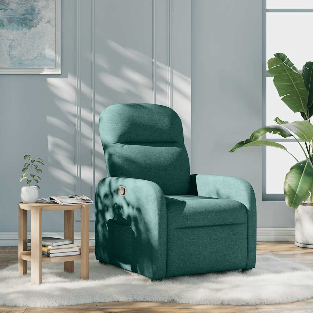 Relaxation Armchair Dark Green Fabric