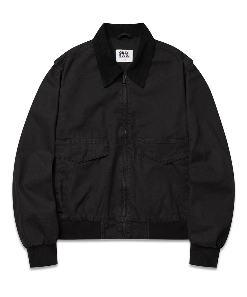 GRAYBLVD Colt Collar Work Jacket (Black)