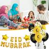 1Set Eid Mubarak Letter Foil Balloons Ramadan Kareem Decorations Banner Star Moon Helium Globos Muslim Islamic Party Supplies