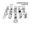 IngeSight.Z 21Pcs Goth Creative Skull Spider Stack Ring Men Vintage Punk Silver Color Ring Street Party Jewelry Accessories Gift