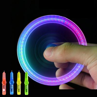 2 piezas de juguete divertido con punta de dedo giratoria, juguete giratorio, bolígrafo giratorio, juguete luminoso LED, bolígrafo giratorio para oficina, TDAH, EDC