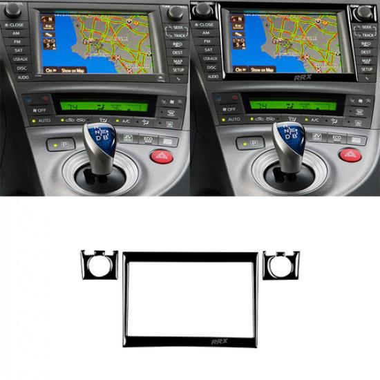 Piano Black Console GPS Navigation Frame B Cover Trim for Prius 2012-2015