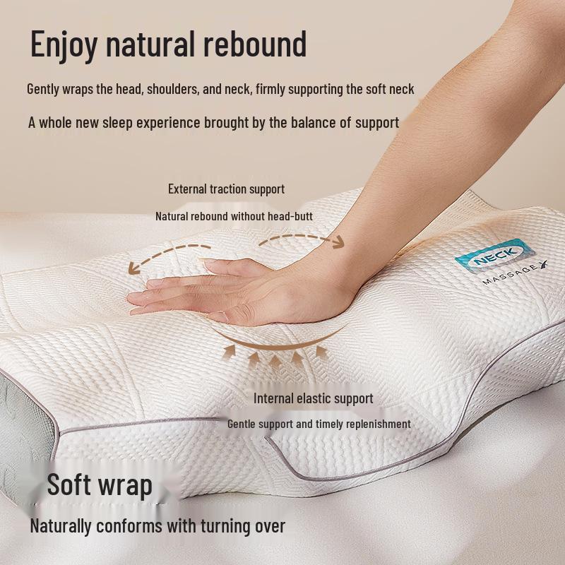 

Butterfly Shape Zero Pressure Memory Pillow for Deep Sleep and Cervical Spine Protection Butterfly SPA Memory Pillow 30*50cm Single
