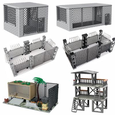 Police Assembly Educational Station Jail Break Building Blocks Set City Prison Escape Toy Collection Brick Kids