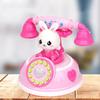 With Music Sound Light Emulated Telephone Toys Rabbit Simulation Landline Phone  Kids Gift