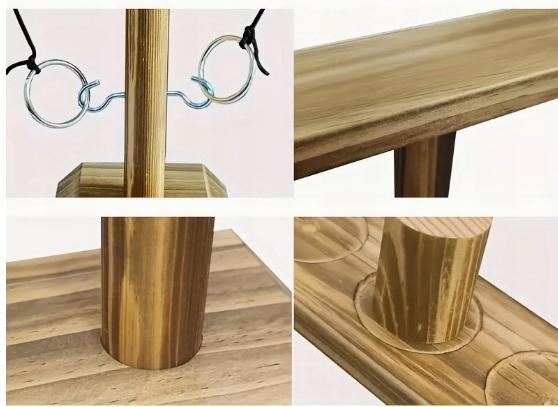 Ringwurfspiel RING TOSS GAME Tisch-Holz-Party