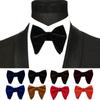 Christmas Gift Women Formal Wear Accessories Bow Knot Bow Tie Horn Bow Ties Neck Tie Planted Velvet