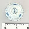 Hamato Hasami Ware Kosho Kiln Small Plate with High Arabesque White Base, 8cm, Two-Color Pattern, 169939,