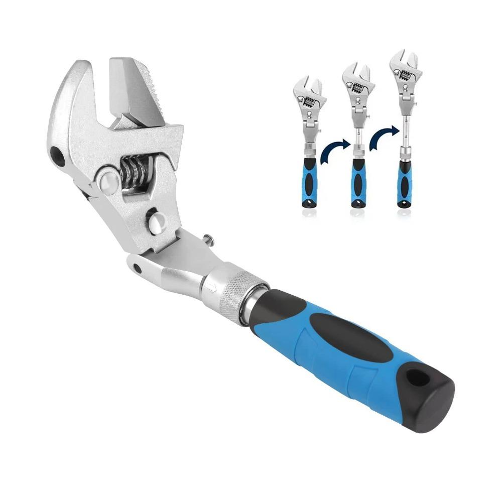Folding Head Ratchet Wrench 5 In 1 Telescopic Shaking Head Wrench Adjustable Foldable Wrench 180 Degree Adjustable Folding