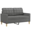 Vidaxl 2-Cz. Relaxation Set With Cushions, Dark Grey, Fabric