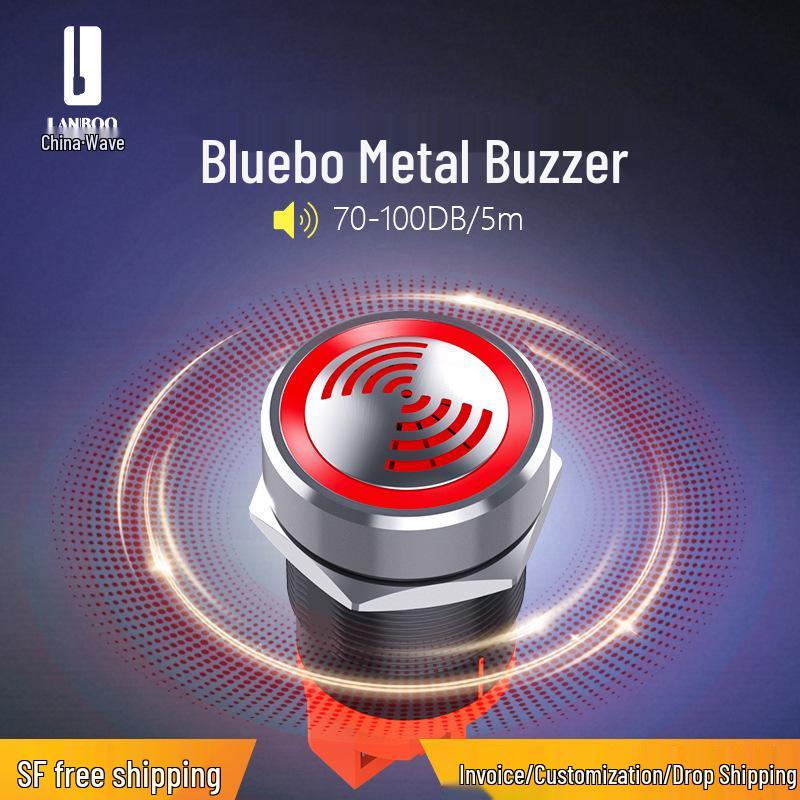 Lambo 22 мм Красный Световой и Прерывистый Пьезоэлектрический Звуковой Сигнал Основная Плата Звуковая/Световая Тревога 12В/24В. DC12V