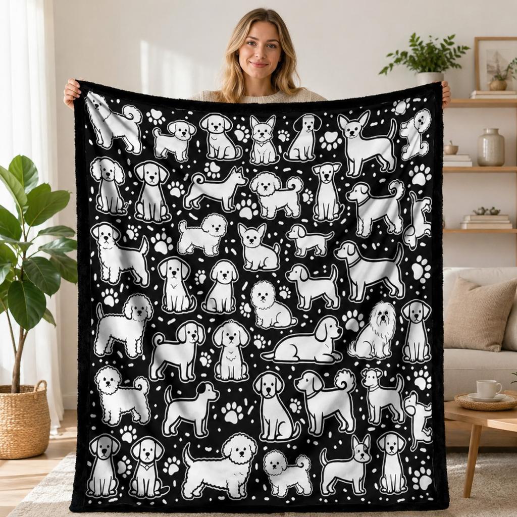 DIY Coloring Throw Blanket with Pens for Adults Kids Creative Activity