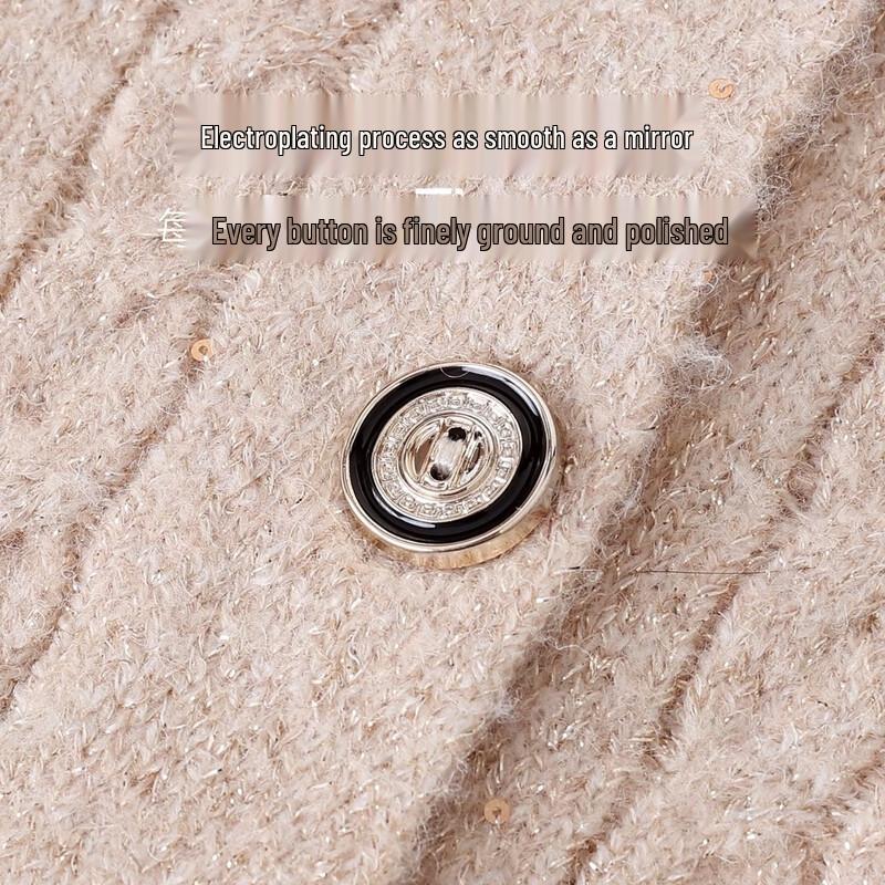 Datang Lady Senior Women's Sequin Cable Knit Cardigan
