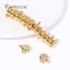 18K Gold Plated Brass Metal Round Magnetic Clasps Closure Magnet End Clasp Connectors For Jewelry Making Accessories Findings
