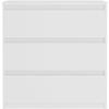Chest of Drawers CHELSEA 3 Drawers - Matt White Color - W 77.2 X D 42 X H 79.9 Cm