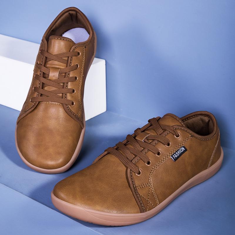 SNORW Minimalist Shoes Unisex Wide Toe Barefoot Zero Drop Shoes Casual Leather Fashion Sneakers  Tenis Masculino