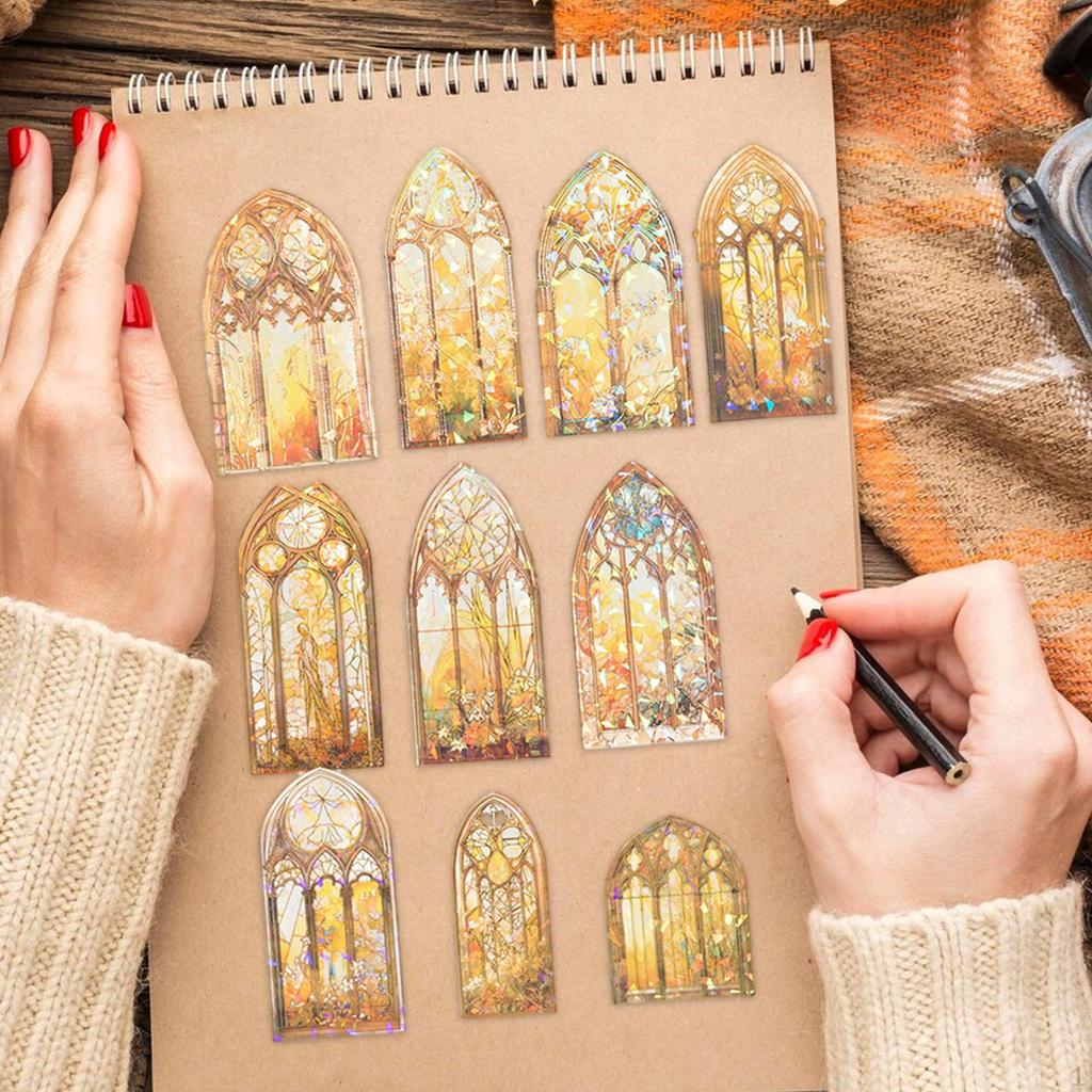 10 Pcs Stickers Diary DIY Hand Account Decorative Craft Waterproof Decor Decals for Party