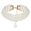 Collier Ras-de-cou Perles Fausses Bijoux Élégant Collier Col pour Femmes Filles