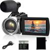 Video Camera Camcorder 4K 48MP Digital Vlogging Camera for YouTube 3.0 Inch 270°Rotation LCD Screen 18x Digital Zoom Video Recorder with Microphone,