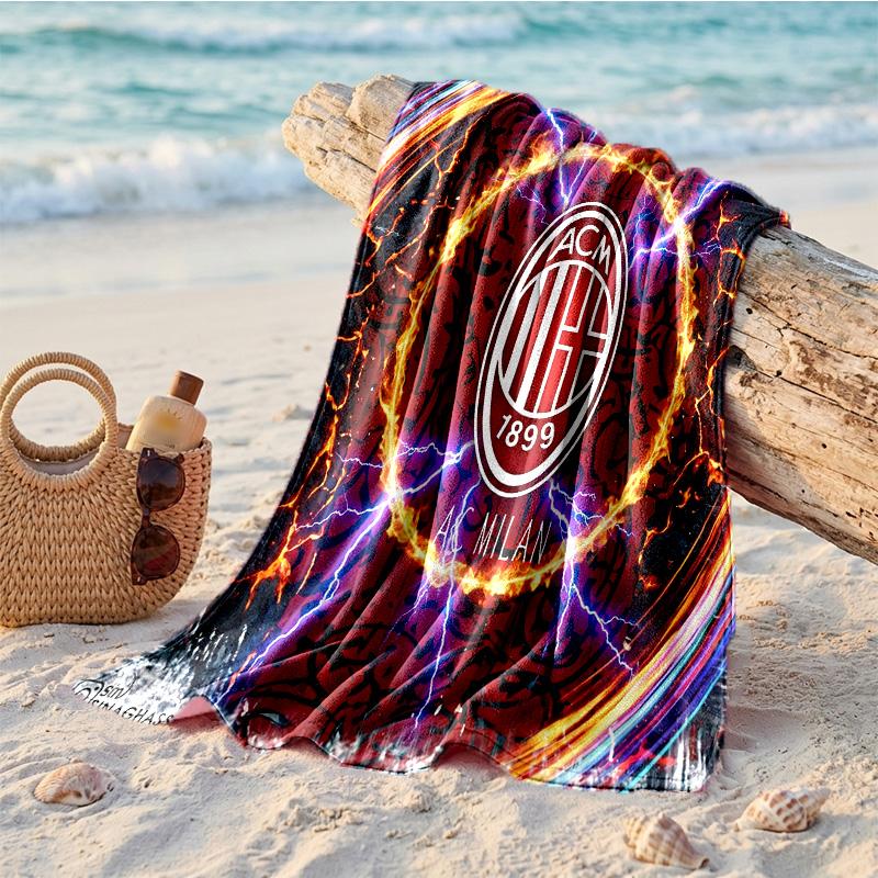 AC Milan Print Microfiber Beach Towel Quick Dry Absorbent Large Towel For Beach Swimming Travel