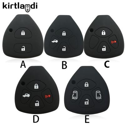 Akcesoria samochodowe Etui na kluczyki Nakładka do Toyota Rav4 Auris Corolla IQ Porte Yaris/Vitz Verso Hilux Icon Camry 40 2/3/4 Przyciski Pokrowiec na kluczyk