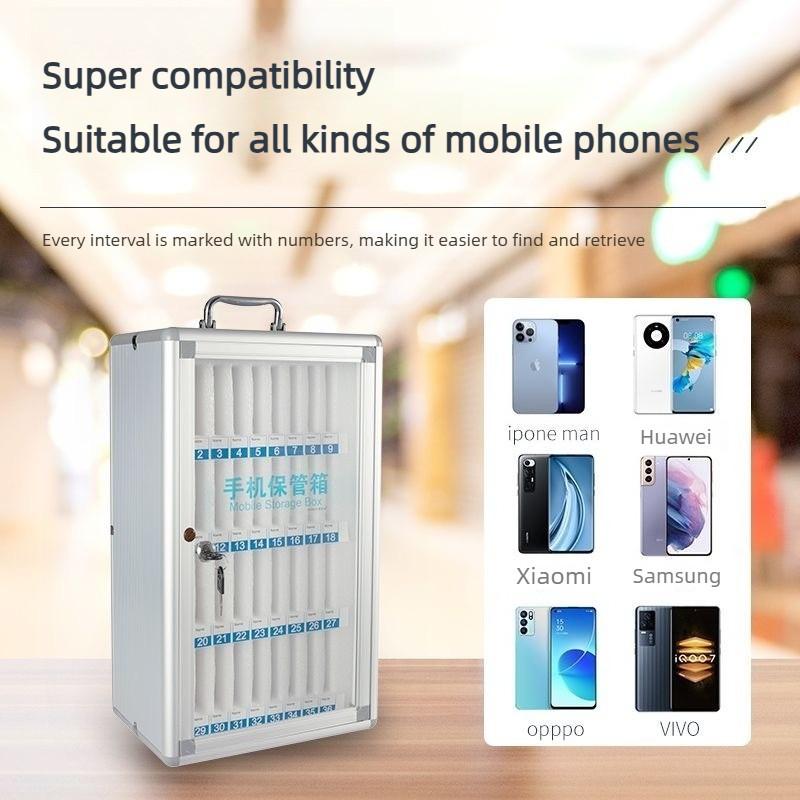Cell Phone Safe Deposit Box Portable Phone Storage Box Transparent Restaurant Employee Storage Student Meeting Factory Locker