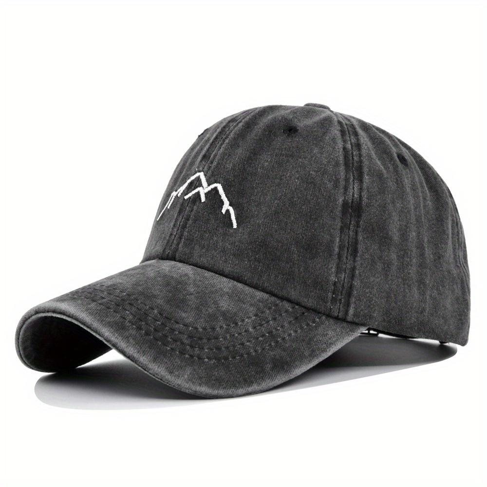 Berretto Snapback Unisex Ricamo Montagna Cotone Berretto da Baseball Protezione Solare Cappello Trucker Per Campeggio Escursionismo Pesca all'Aperto