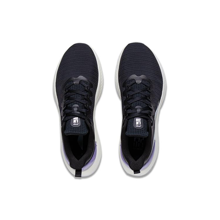 New LiNing YueYing Element Anti Slip Wear Resistant Low Top Running Shoes Women's Black ARHT006-10