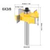 4 Blade Cemented Carbide Router Bit Milling Cutter Milling Tool Woodworking Accessories4 Blade T Slot Router Bit 6x3 8