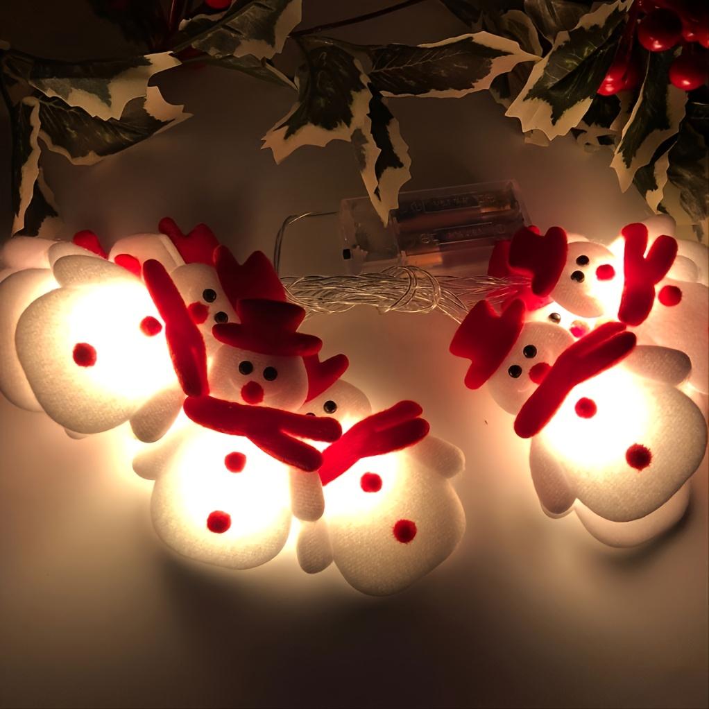 high quality1pc LED / Self-Lit Snowman String Lights with -and-Play Button Control (No Color-Changing) - 64.96inch (10) Warm White-like Glow,