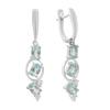 Silver Earrings with Natural Topaz 3.367ct (2194538)