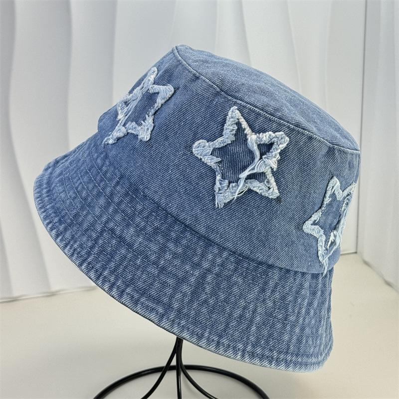 

Пентаграмма патч шляпа женская градиентная ковбойская панама ретро универсальная панама шляпа тазик average size