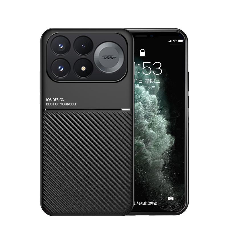 Soft Leather TPU Frame Lens Protect Back Cover For Xiaomi Poco F9 Ultra F9Ultra Case Car Magnetic Holder Funda Coque
