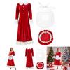 Christmas Santa Themed Dress For Women With Polyester Material For Festive Events