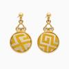 1 Pair Dangle Earrings, Ethnic Zhuang Brocade Woven Drop Earrings, Oriental Handmade Jewelry for Women Gift