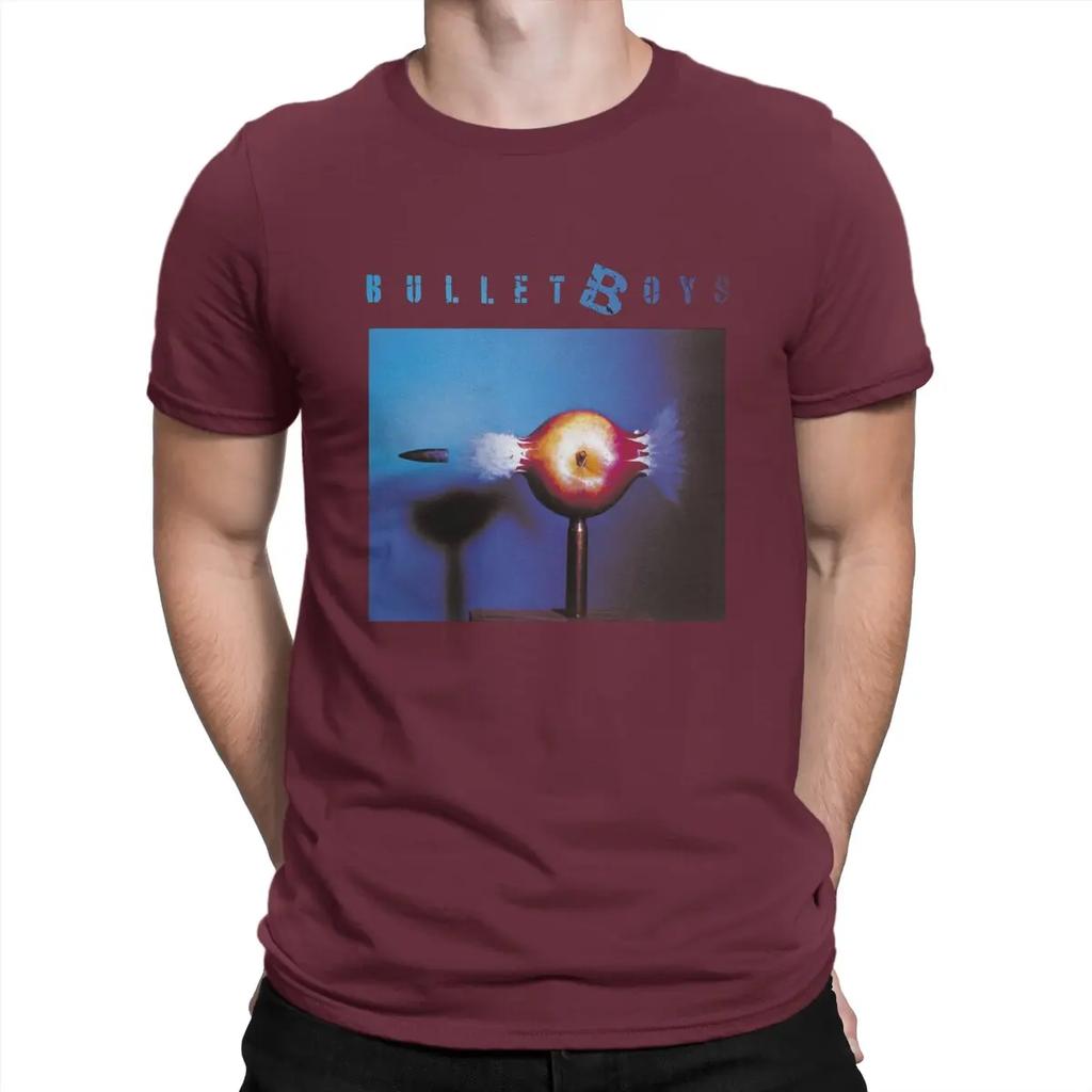 Gun Man's TShirt Bulletboys Crewneck Tops 100% Cotton T Shirt Funny Top Quality Birthday Gifts