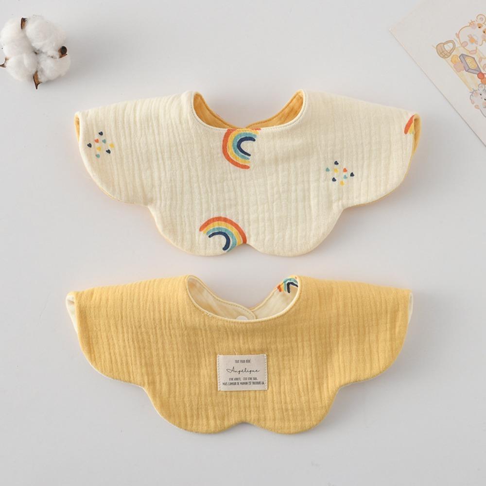 Pure Cotton Gauze Baby Feeding Bib Breathable Saliva Towel New Drool Bib  For Newborn Toddler