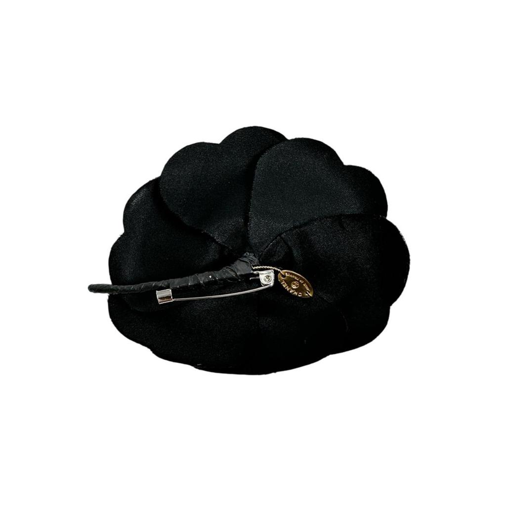 Chanel Kamelienbrosche schwarz Damen Gebraucht