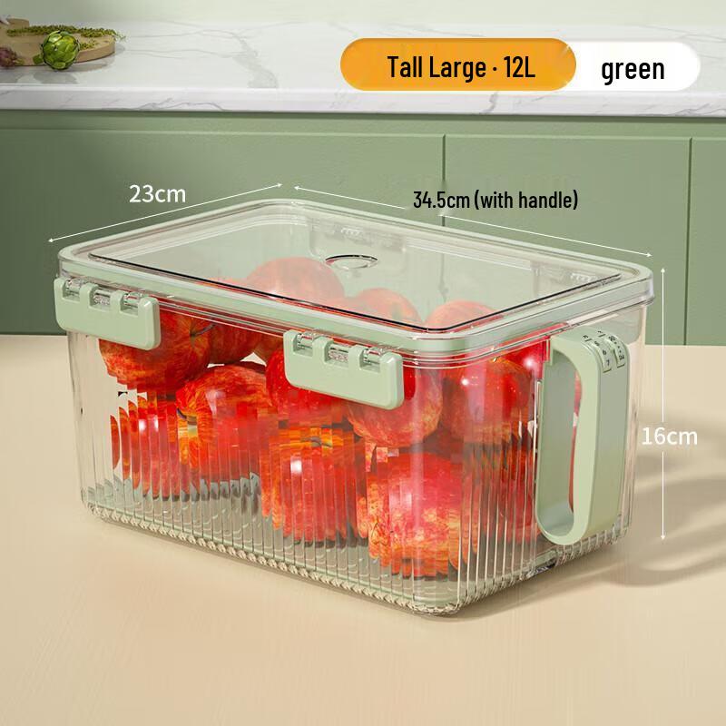 Transparent Refrigerator Storage Box with Handle