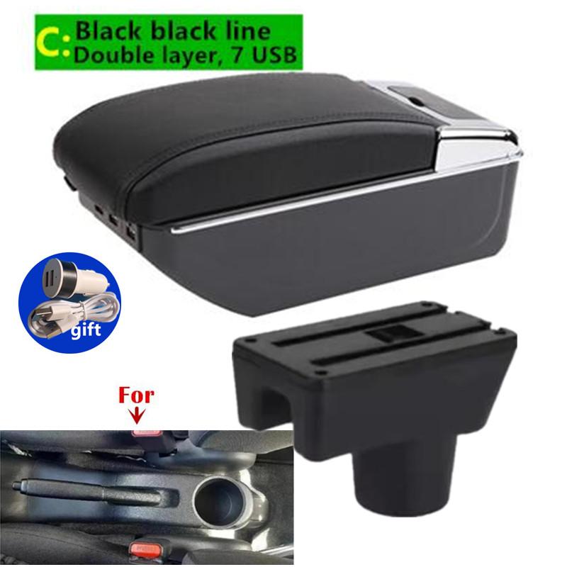 For Mitsubishi Space Star Armrest Box For Dodge Mitsubishi Attrage Mirage Car Armrest Storage Box with USB Car Accessories