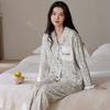 1011 great-looking pajamas women's spring and autumn cotton long-sleeved pullover V-neck cotton autumn and winter loungewear set