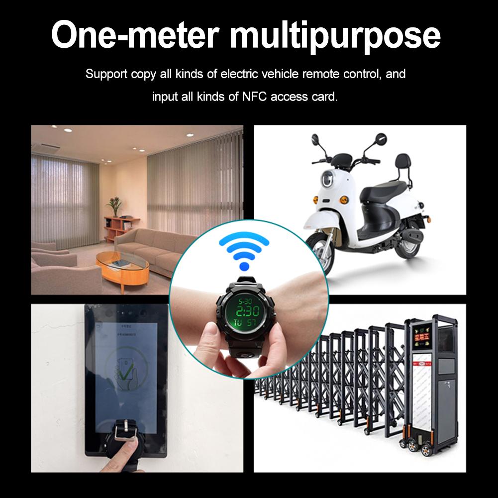 Розумний годинник Бездротовий Автоматичний Дуплікатор Пульта Дистанційного Керування 315 МГц 433 МГц Копіювання Пульта для Вороріт Водонепроникний Дуплікатор Ключів з NFC