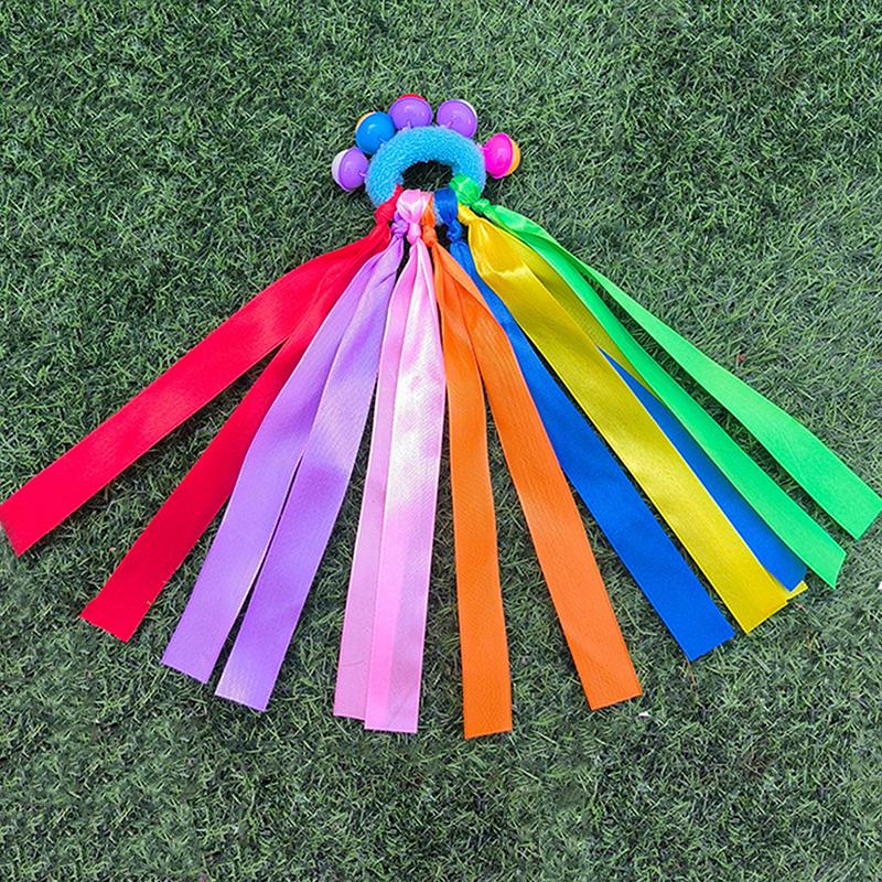 

1 Piece Atmosphere Props Hand Rattle Cheerleading Team Hand Flower Student Dance Rainbow Circle Bell Come On Games